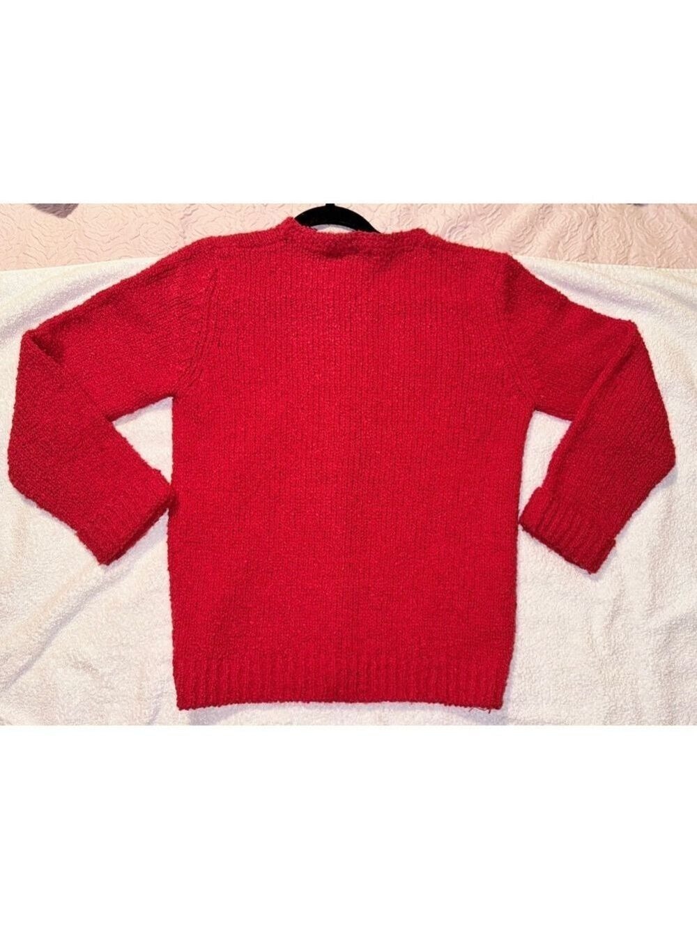 Red vintage sweater LeRoy knitwear size small Taiwan made - Picture 7 of 9
